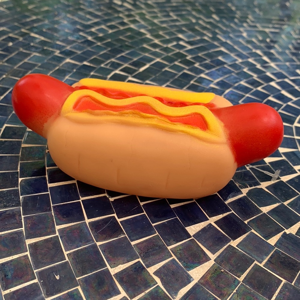 Hot dog dog toy squeak